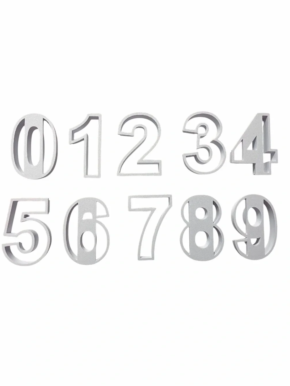 Number Cookie Cutter Set 0-9 Birthday Fondant Clay Baking Tools Cake Decorating